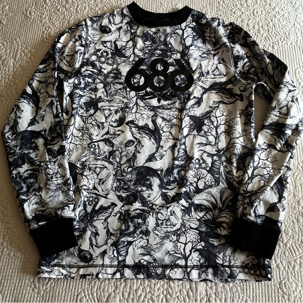 686 Performance Technical Apparel Black/White/Gre… - image 1